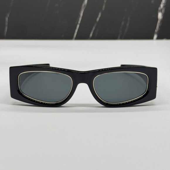 NEW SL M140 RIM 001 SAINT LAURENT SUNGLASSES BLACK SQUARE UNISEX SLM140 RIM 001 - Picture 4 of 11